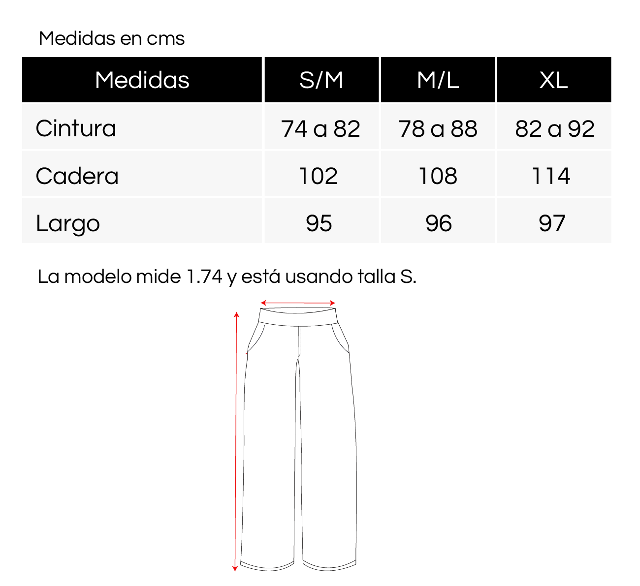 Guía de tallas